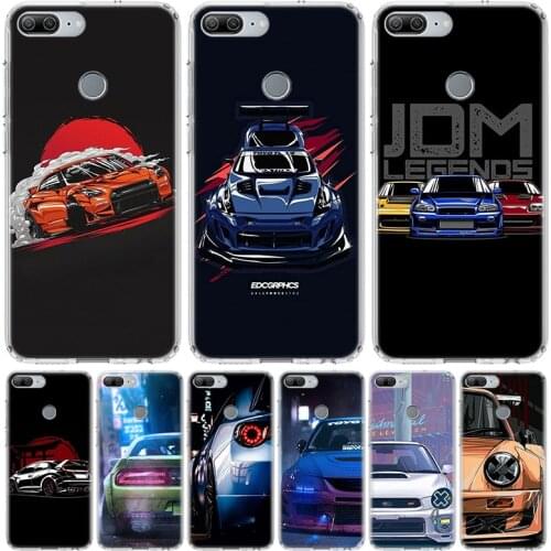Cool Japan JDM Sports Car Comic Phone Case for Huawei Honor 10 9 Lite Y9 Y5 Y6 Y7 2019 8X 8A 8S 7A 7X 10i 20i Pro V30 Art Coque