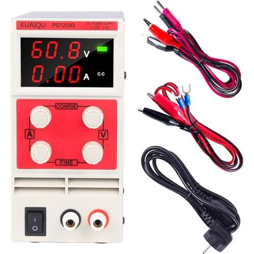 120V 3A DC Lab Switching Power Supply Adjustable Voltage Regulator laboratory Regulator Bench power Source Digital PS1203D