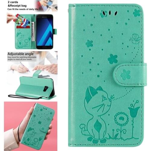 Marble Cases For phone case Samsung A320 Gray Portable Soft TPU Case sFor Movil capa A3 2017 PU Leather Book Flip Phone Cover