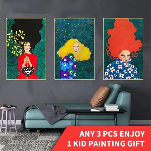 GATYZTORY Style Girl DIY Painting By Numbers Portrait Picture Canvas Colouring Handpainted Oil Painting Unique Gift Home Decor