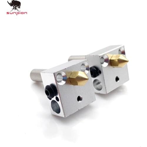 1Pcs 3D Printer Mk8 heating block MK8 Extruder Hot End Kit MK8 0.4mm Nozzle Extruder Heater Block 3D printer Accessories