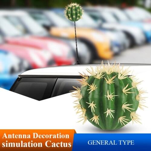 1Pcs EVA Car Roof Decoration Stickers Antenna Ball Cactus For BMW MINI Cooper one S JCW Clubman Coutryman Auto Accessories