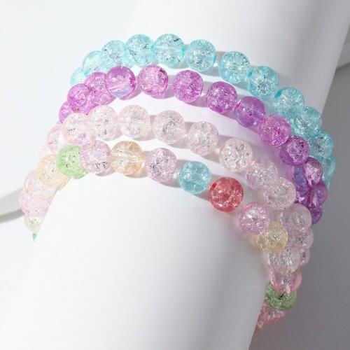 New Fashion Colorful Resin Beaded Bracelets for Women Sweet Temperament Handwork Bracelets & Bangles Charms Jewelry Making