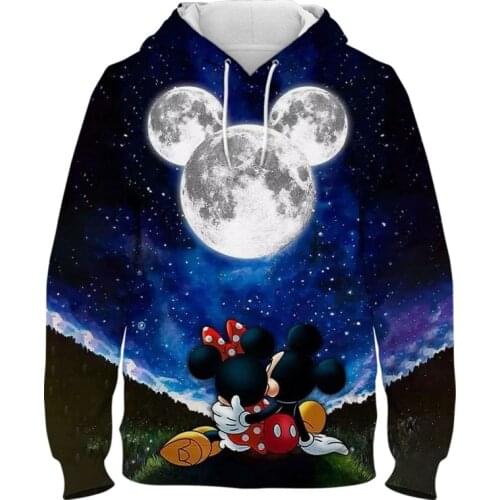 New Funny Mickey Mouse Hoodies Men Women Children Anime Sweatshirts Cool 3D Print Pullover Boy Girl Kids Fashion Casual Clothing
