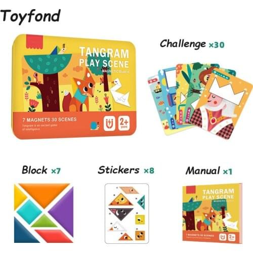30Challenges Montessori Educational Toys Brain Training Enlightenment Tangram Thinking Teaching Aids Funny Box Gift For Kids