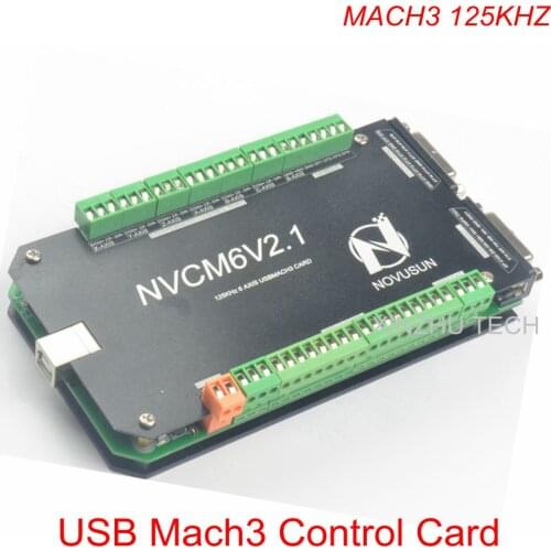 MACH3 125KHZ Full Function USB Mach3 Control Card 3/4/5/6 Axis Stepper Motor Control 12V-32VDC 1A MACH3 USB Port 6 Axis Controll