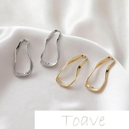 Gold-clad irregular twisted hollow minimalist style simple and versatile diy earrings photo frame material accessories