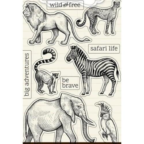 Animal World Transparent Clear Silicone Stamp/Seal for DIY scrapbooking/photo album Decorative clear stamp M1308