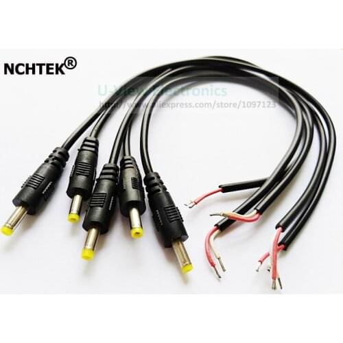 NCHTEK DC 4.0x1.7mm Straight Cable, DC Power Lead 4.0/1.7mm Male Connector Pigtail/Free DHL Shipping/500PCS