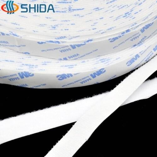 2 cm 3/4" 10 Meters 3M Self Adhesive Hook and Loop Tape Fastener Cable Ties Nylon Strap Power Wire Magic Tape Sticks