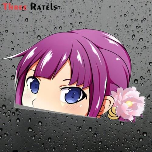 FC259 3D funny senjougahara Anime Peeker Car Stickers on Motorcycle Suitcase Home Decor Phone Laptop Covers DIY Vinyl Decal