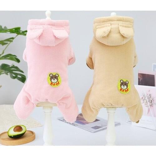 Pet Dog Jumpsuit Small Dogs Clothes Winter Puppy Outfit Garment Four Leg Warm Dog Clothing Yorkshire Poodle Schnauzer Costume