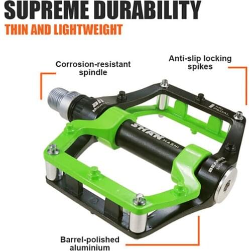 1Pair MTB Road Bike Pedal Anti-slip Cycling Pedals Flat Racing Lightweight Aluminum Alloy Bicycle Pedals Bike Accessories