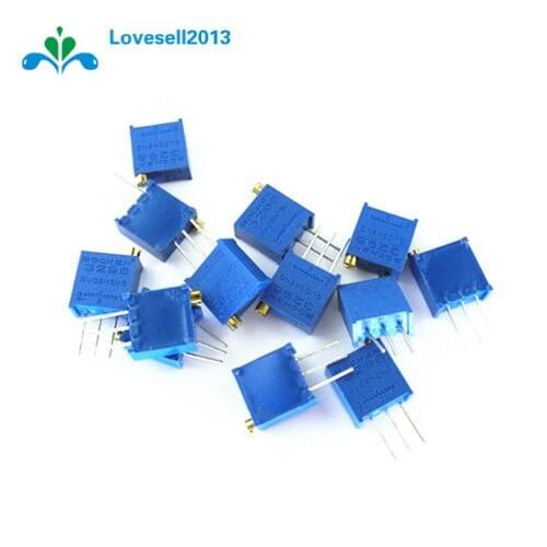 10pcs 3296W-504 3296 W 500K ohm Trim Pot Trimmer Potentiometer