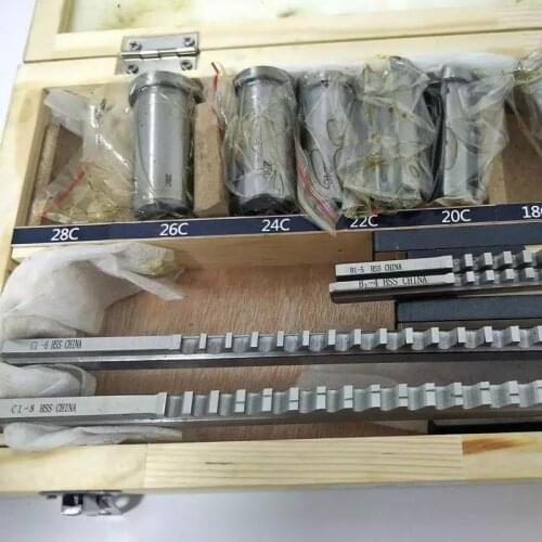 18pc HSS Metric Keyway Broach Cutter B C Push Type 4mm 5mm 6mm 8mm + 9pc Bushing Sleeve + 5pc Shim Cutting Tool Metalworking