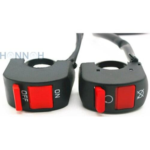 2pcs/lot new motorcycle 12v DC electrical system fog light switch 7/8" handlebar ON/OFF button bullet connector