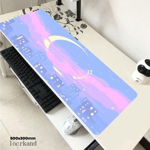 2021 cute pink Sailor Moon landscape aesthetics art gamer play mats Mousepad Speed/Control Version Large Gaming Mouse Pad