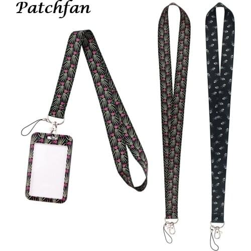 AD554 Patchfan Hand Skull Card Holder ID Holder Bus Card Holder Staff Card With Lanyard