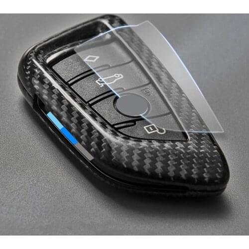 Dry Carbon Car Key Case Cover Fob Suit for BMW 2 3 5 7 Serie 6GT X1 X3 X5 X6 F45 F46 G20 G30 G32 G11 G12 F48 G01 F15 F85 F16 F86