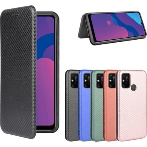 For Huawei Honor 9A 9 A MOA-LX9N Case Carbon Fiber Flip Leather Case For Honor 9A Case Honor 9A MOA-LX9N Case Cover