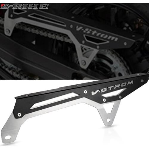 Black/Silver Rear Chain Guard Cover Protector For SUZUKI V-Strom DL 1050 XT 1050A 1050XT VStrom DL1050 DL1050XT 2019 2020 2021