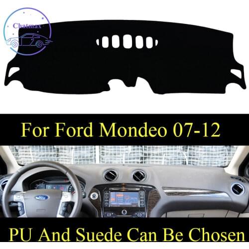 For Ford Mondeo 2007-2012 Dashboard Console Cover PU Leather Suede Protector Sunshield Pad