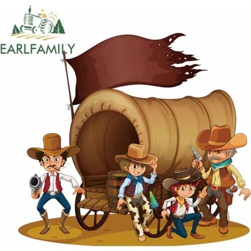 EARLFAMILY 13cm x 11.7cm For The Wild West Funny Car Stickers Surfboard Fine Decal Scratch-Proof Personality Graphics Decor