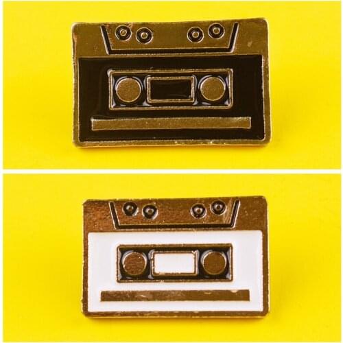 Magnetic Tape Enamel Pins Daily Things Badges For Clothes Brooch Stripes For Clothes Set Metal Badges On Backpack Paired Jewelry