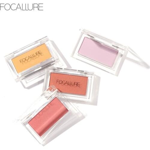 FOCALLURE 9colors Face Blush Natural Cheek Long Lasting Easy To Wear Professional Baked Blush Mineral Base Blusher Palette TSLM1