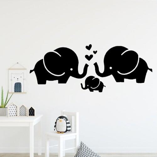 Hot Elephant Nursery Wall Stickers Vinyl Art Decals For Kids Rooms Vinyl Mural Sticker Home Decor Wallpaper