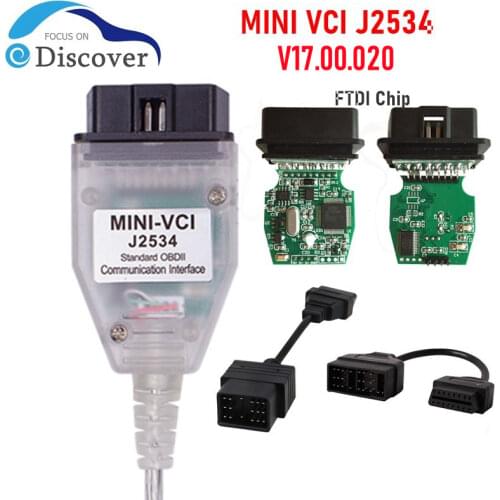 MINI VCI J2534 V16.00.017 FTDI FT232RL FT232RQ Chip MINI-VCI For Toyota/Lexus TIS Techstream MINIVCI 1.4.1 OBD2 Interface cable