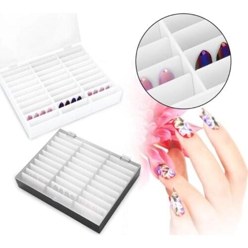 33 Grids Fake Nail Tips Color Display Holder Storage Box for Nails Art Decoration Container New