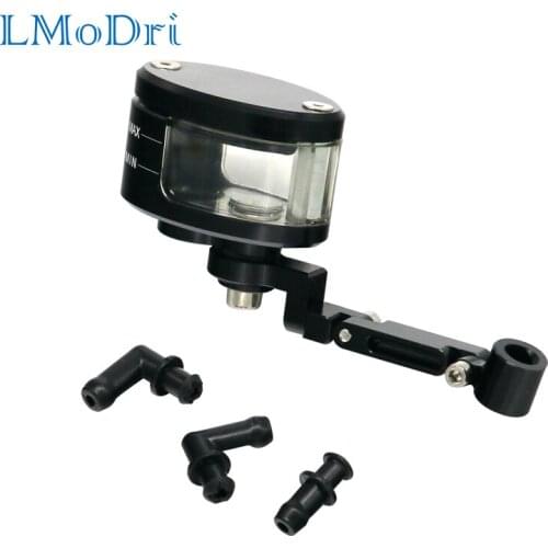 LMoDri Motorcycle Brake Fluid Oil Reservoir Cup Tank +Support Bracket FOR KTM YAMAHA MT07 MT09 TMAX500 530 HONDA YZFR3 R25