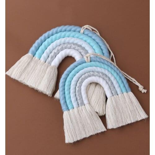 Macrame Rainbow Wall Hanging Decoration Boho Nursery Baby Kids Room Home Decor Baby Shower Party Supplies Au03 21 Dropshipping