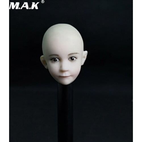 1/6 Scale Lovely Child Head Sculpt Little Monk Head Carved Model Toy for 12'' Children Body Accessory