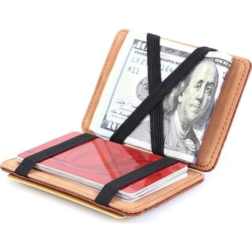 Fashion Men Slim Wallet Male Ultra Thin Short Wallet Women Men Magic Wallet Money Cash Card Holder Purse