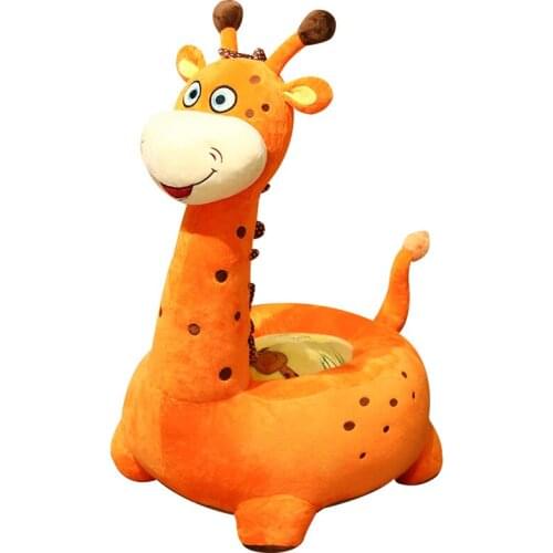 Cartoon Giraffe Children Sofa Girl Princess Baby Chair Cute Animal Deer Seat Boy Plush Toy Gift Decoration 70x40x50cm DY50972