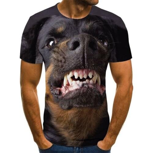 Funny Dog Pattern Mens T-shirt Mens Tops Summer Casual 3dt-shirts Mens O-neck Shirt Plus Size Streetwear
