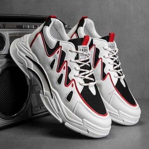 Mens Casual Sneakers Spring Autumn Breathable Low-top Round Toe Platform Running Shoes For Men Light Comfortable Male Shoes