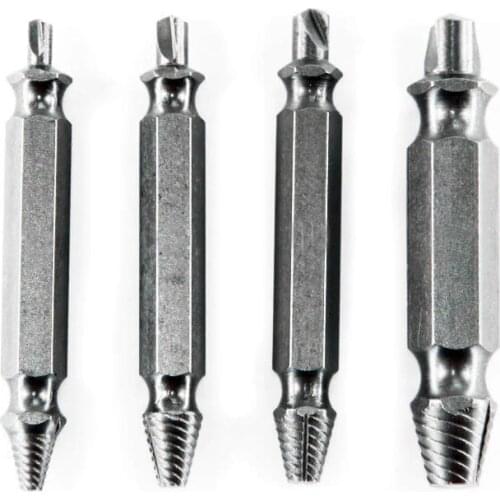 4pcs HSS Screw Extractor HSS Drill Bit Guide Set Broken Speed Out Easy out Hex Shank Woodworking Tools Broken Speed Easy out