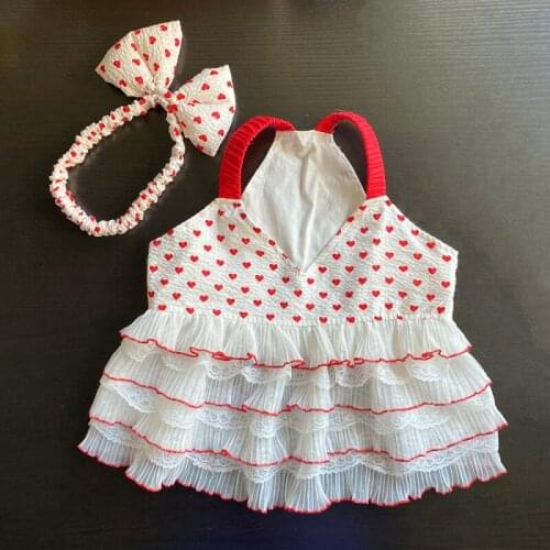 Pug Clothes Summer French Bulldog Dog Clothing Cute Heart Pet Dress Poodle Schnauzer Welsh Corgi Costumes Shiba Inu Pet Outfit