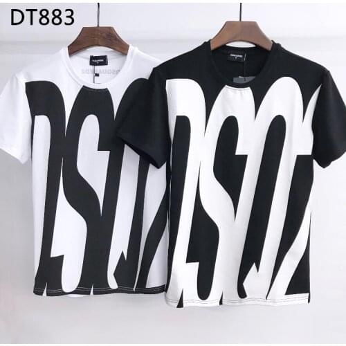 Genuine Dsquared2 dsq high-quality printed T-shirt, oversized T-shirt for couples DT883