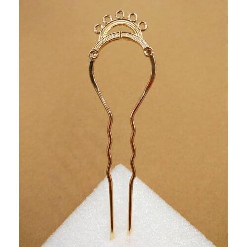 Handmade Wedding Hair Stick Pins Loops Connector Bridal Accessories Hairpin Clips Comb Headdress Prom Hair Tool Stick
