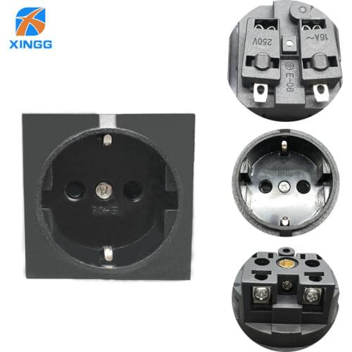 EU PLUG Round 2 Pin Industrial Electrical Power Female Socket Outlet Rewireable Schuko Plug Adaptor
