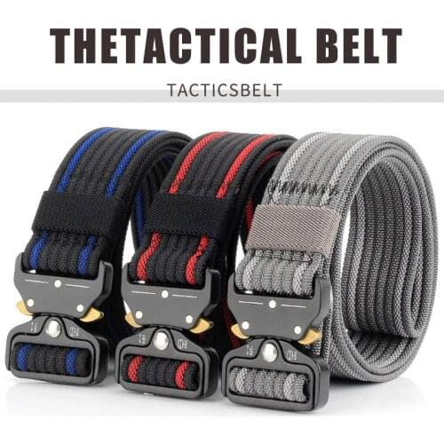 Military Tactical Nylon Belt Metal Buckle Adjustable Army Police Outdoor Quick Release Hunting Training Outdoor Buckle Belt