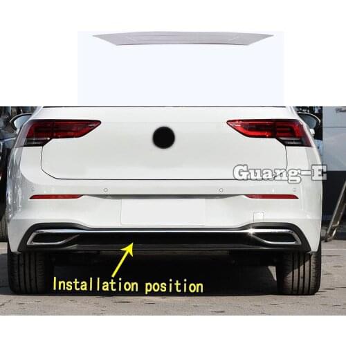 Car Cover Protection Bumper Stainless Steel Trim Rear Back Tail Bottom Trunk Pedal For VW Volkswagen Golf8 Golf 8 2019 2020 2021