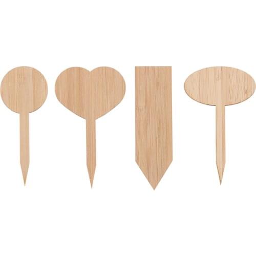 10pcs Bamboo T-shape Plant Labels Garden Seedlings Potted Sign Tags Marker For Flowerpot Plant Tags Vegetable Garden