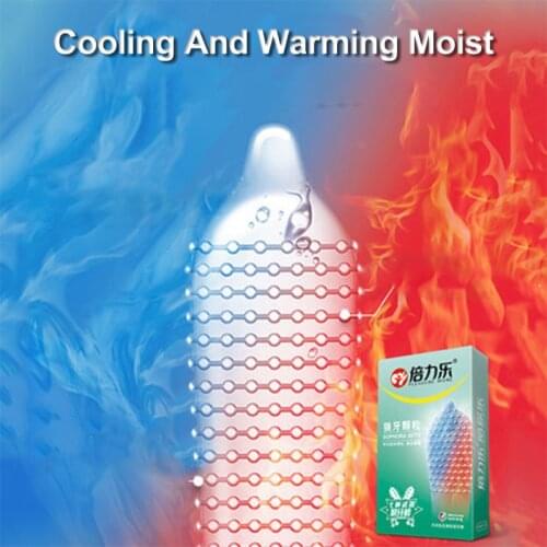 10Pcs Large Dots Condom Orgasm G-Spot Massage Penis Sleeves With Studs Funny Fire & Ice Spike Condoms Sex Toys For Men Women