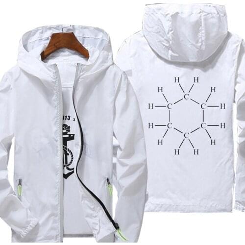 2021 Chemistry is awesome jacket for men and women casual windbreaker zipper thin hooded mens jacket