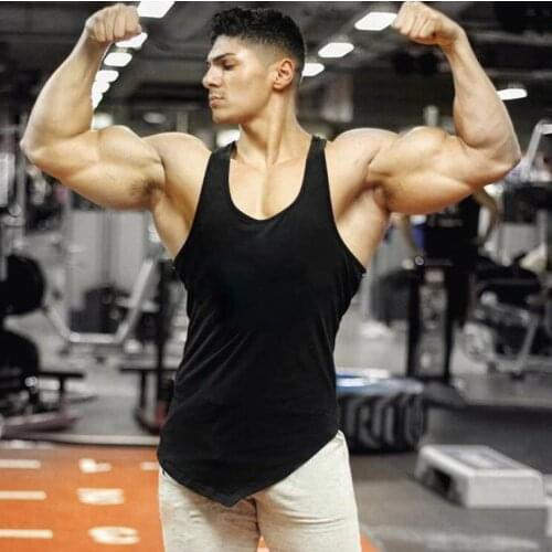 2021 New Brand vest Solid bodybuilding clothing and fitness men undershirt gyms stringer tank tops men Sportwear shirt